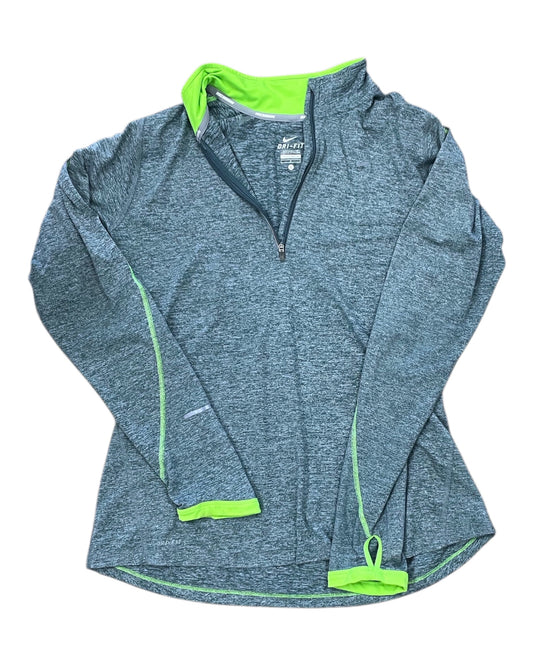 Athletic Top Ls Crewneck By Nike In Green, Size:L