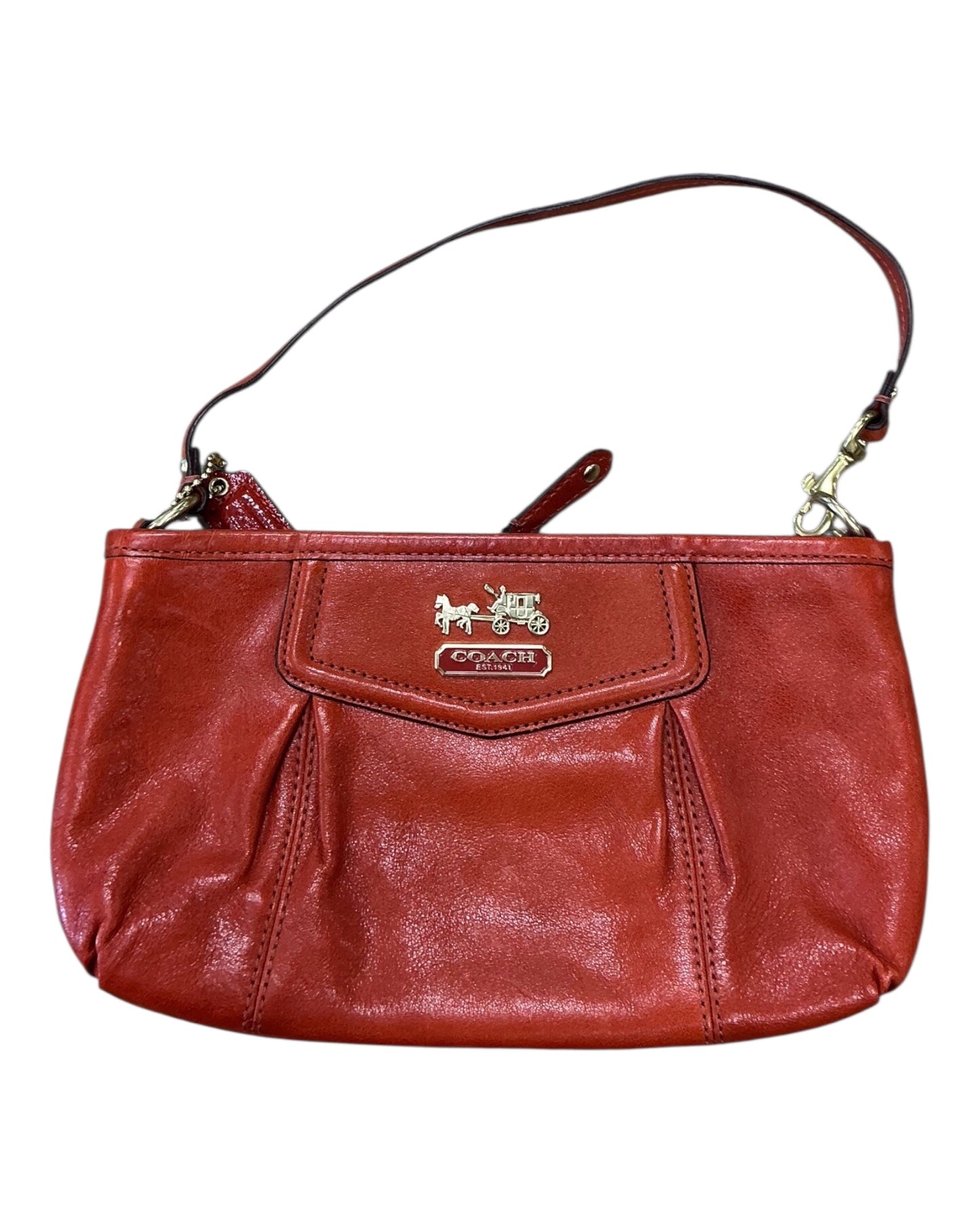 Handbag Designer By Coach In Orange, Size:Small