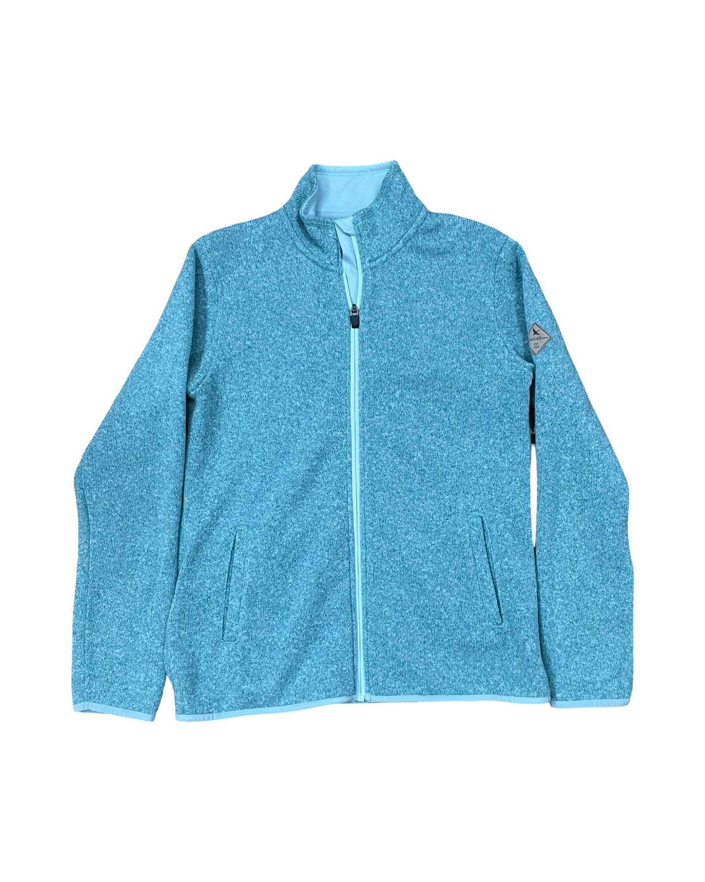 Jacket Fleece By Eddie Bauer In Aqua, Size:S
