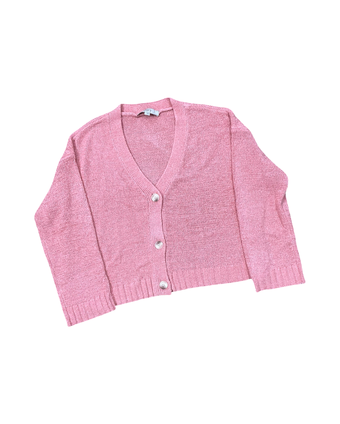 Cardigan By Loft In Pink, Size:L