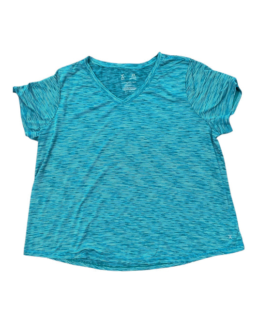Athletic Top Ss By Xersion In Green, Size:2X