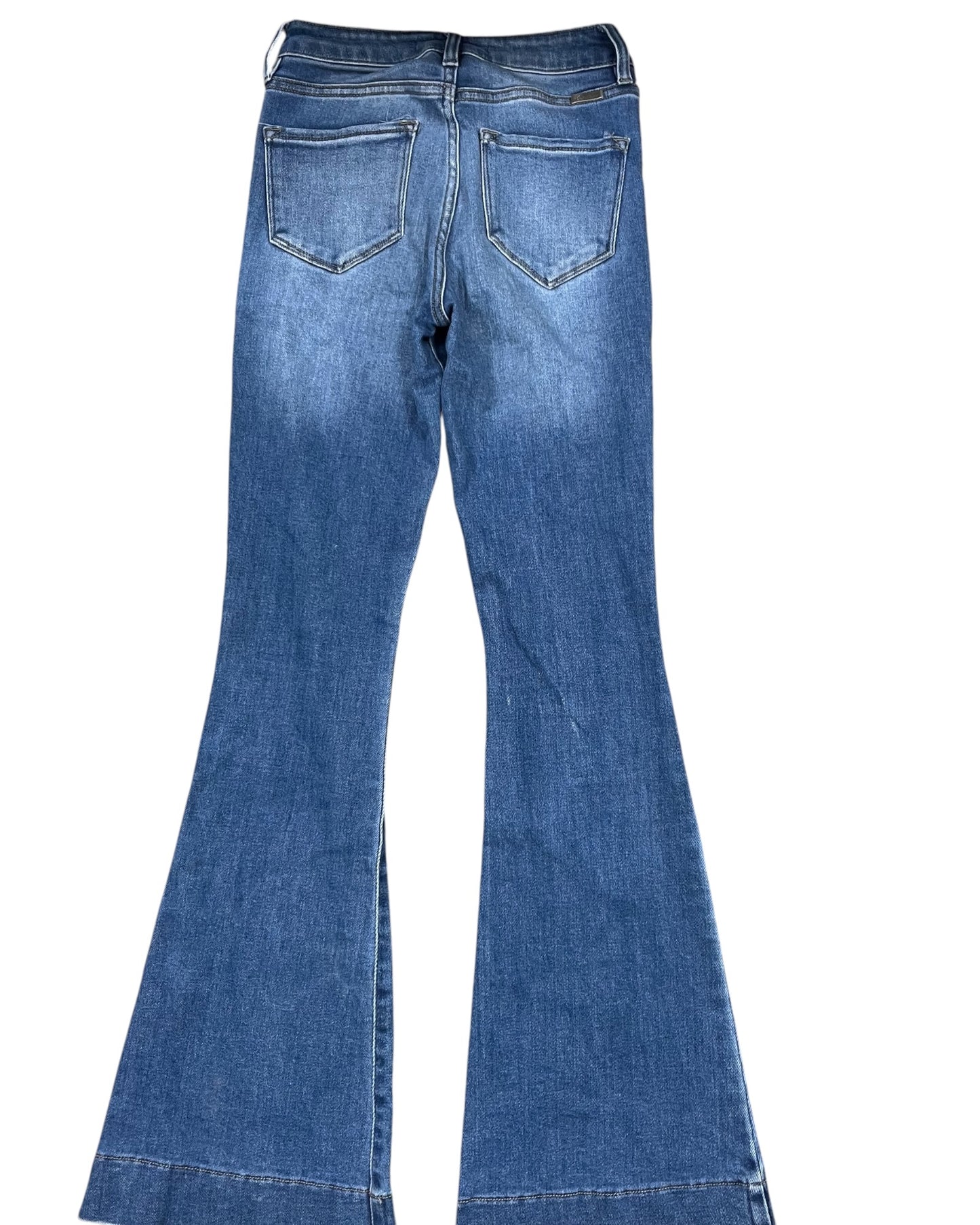 Jeans Flared By Kancan In Blue Denim, Size:2