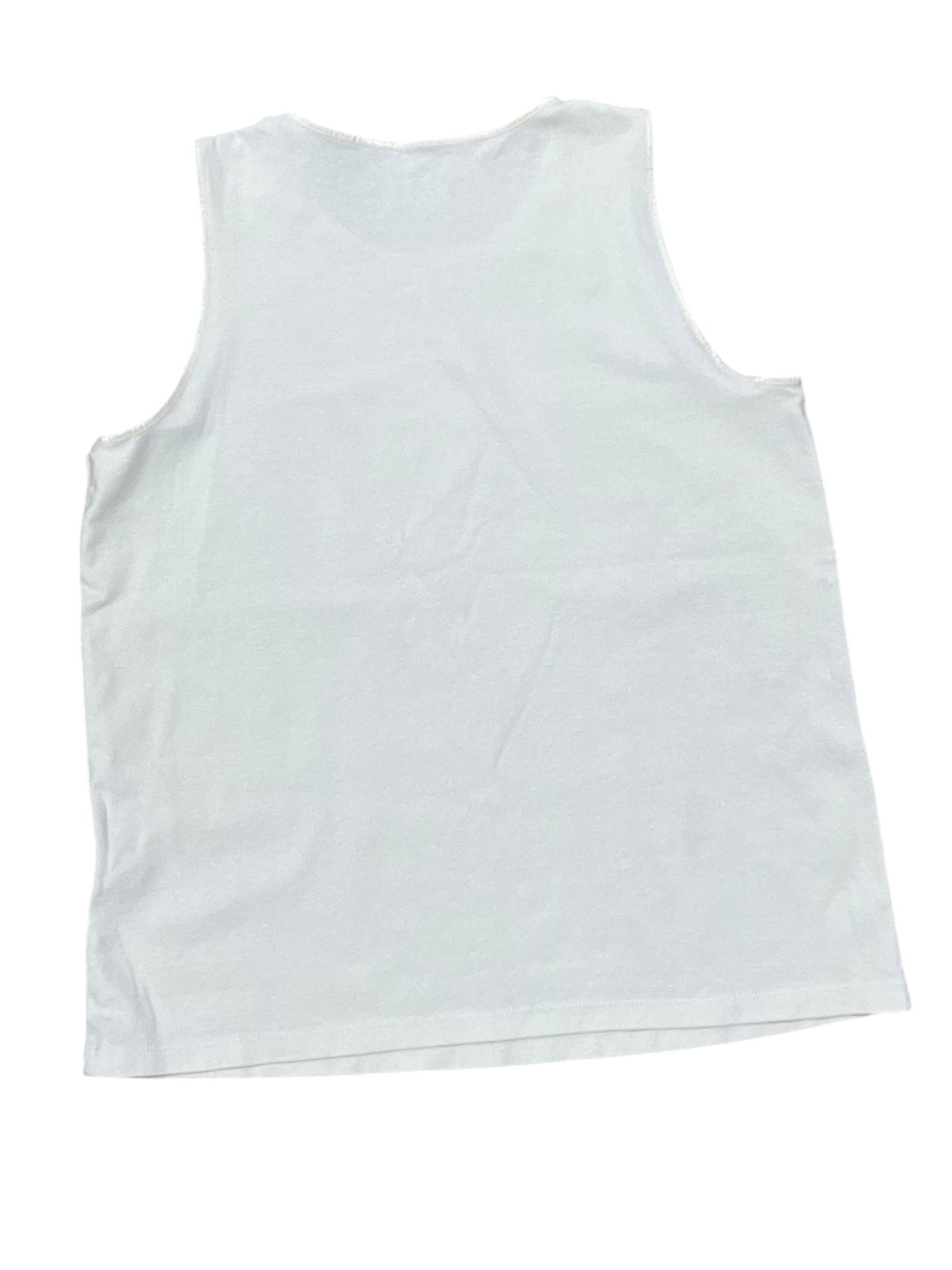 Top Sleeveless Basic By Cj Banks In Cream, Size:1X
