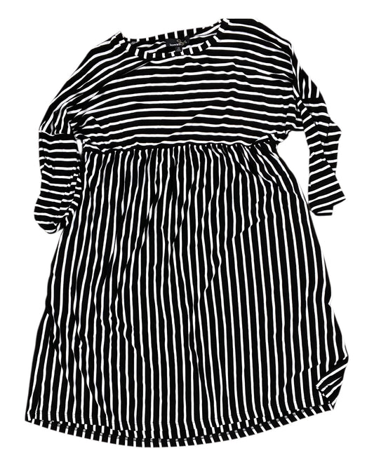 Dress Casual Midi By Suzanne Betro In Black & White, Size:1X