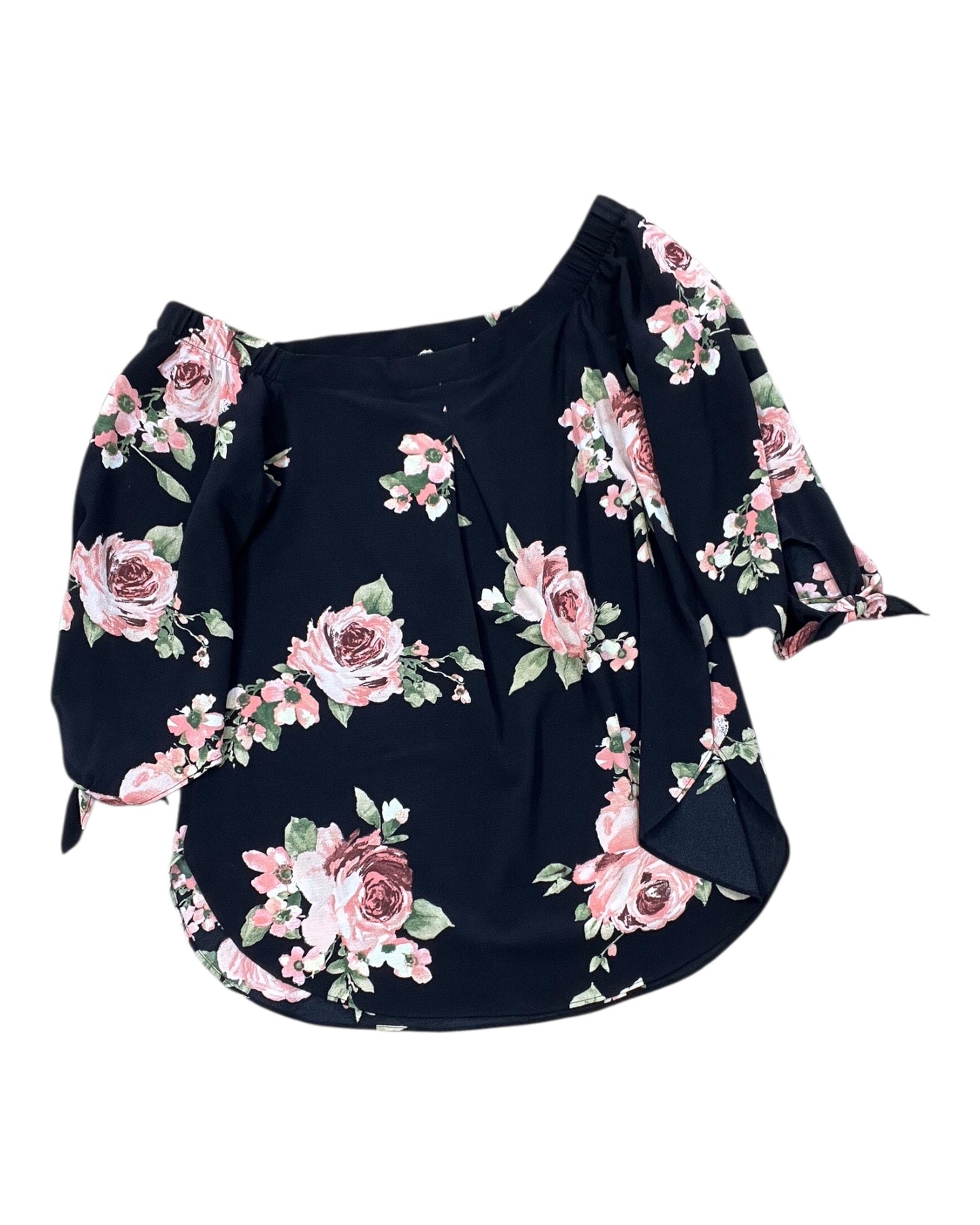 Top 3/4 Sleeve By Clothes Mentor In Black, Size:S