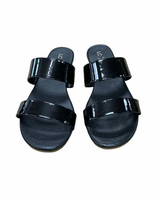 Sandals Flats By Lc Lauren Conrad In Black, Size:7