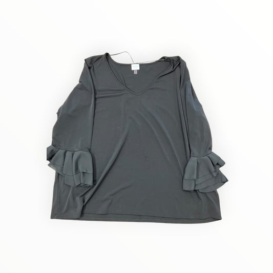 Top 3/4 Sleeve By Cupio In Black, Size:2X
