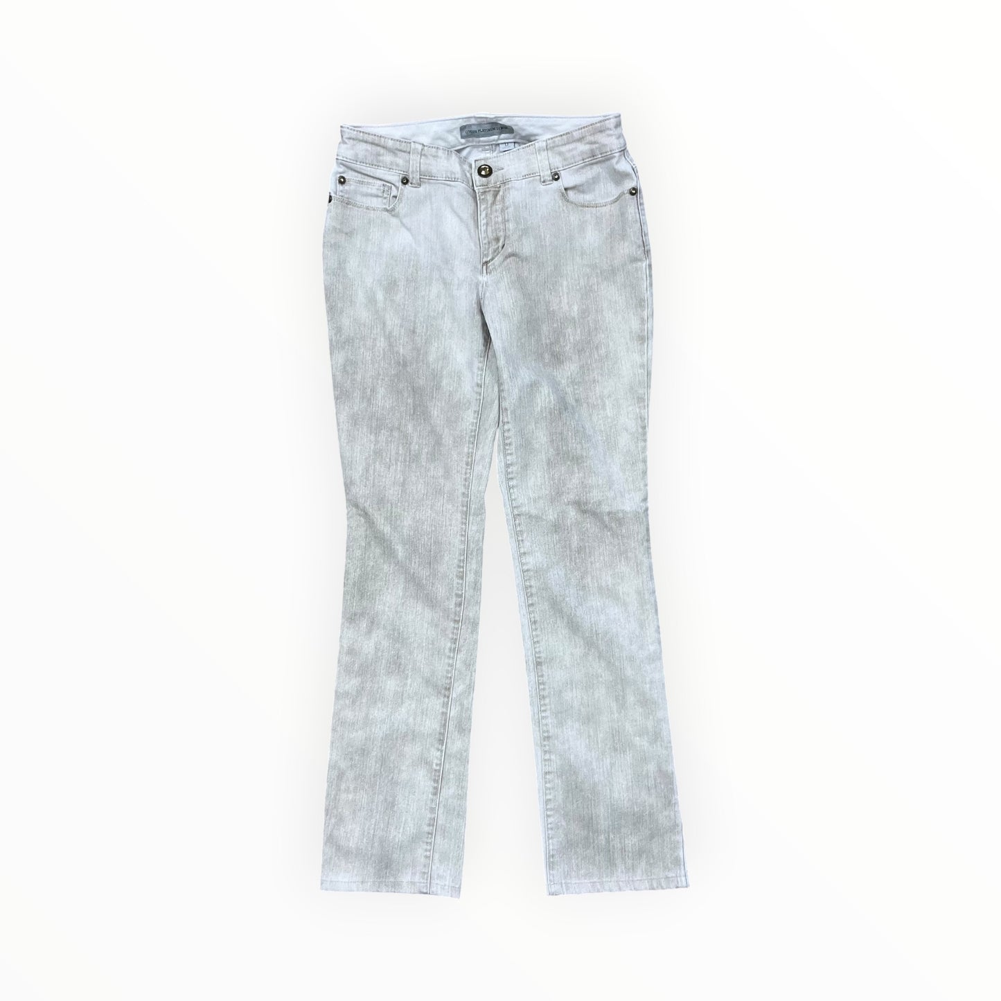 Jeans Straight By Chicos In Tan Denim, Size:4