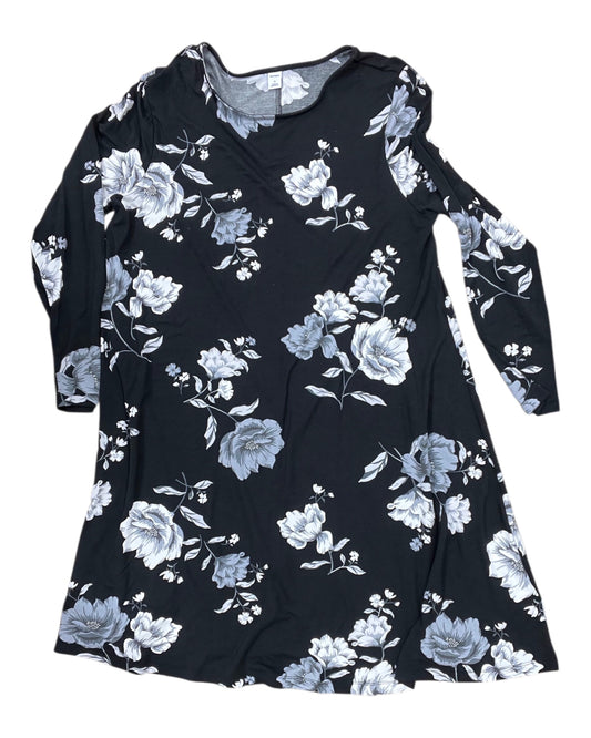 Dress Casual Midi By Old Navy In Black & White, Size:1X