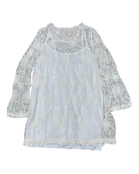 Tunic Ls By Indigo Soul In White, Size:M