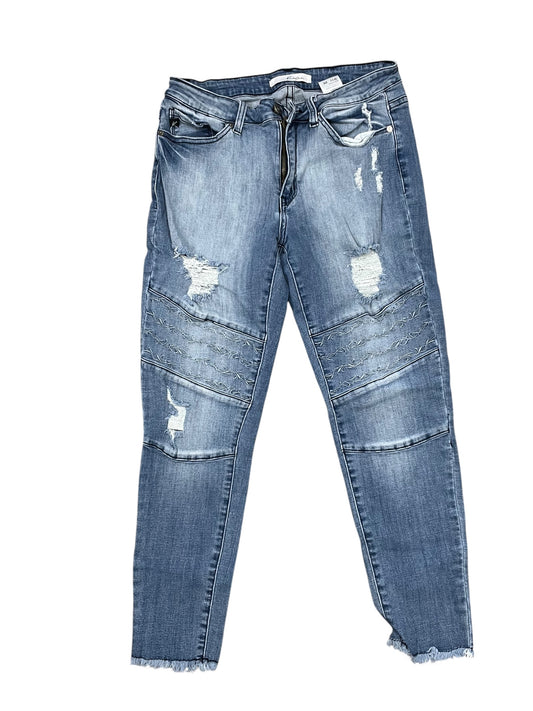 Jeans Skinny By Kancan In Blue Denim, Size:8