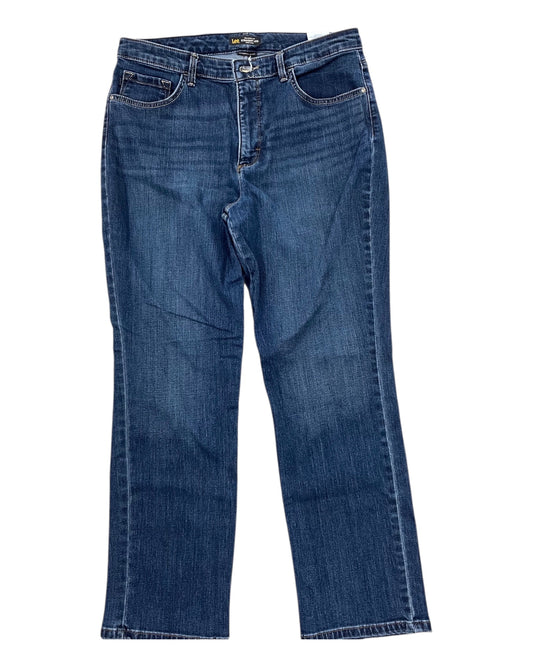 Jeans Straight By Lee In Blue Denim, Size:14P