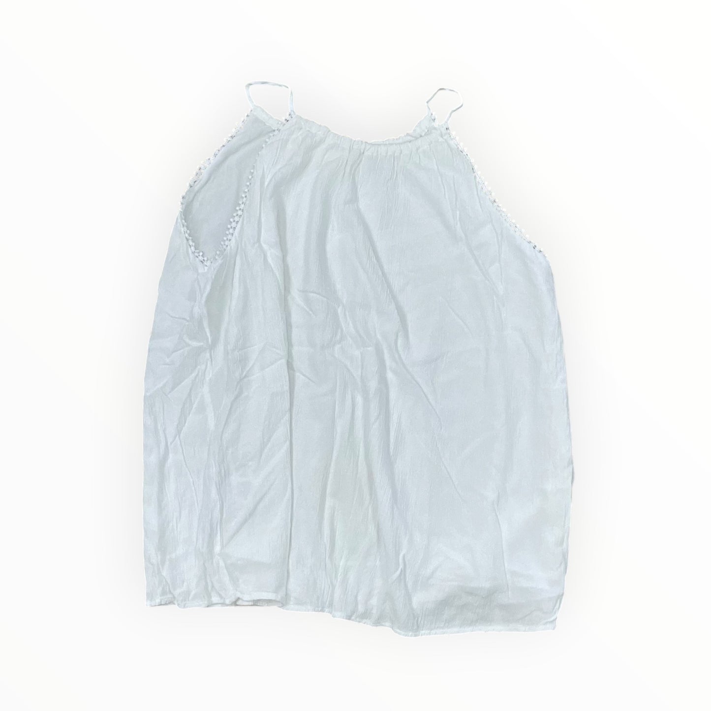 Top Sleeveless By Loft In White, Size:L