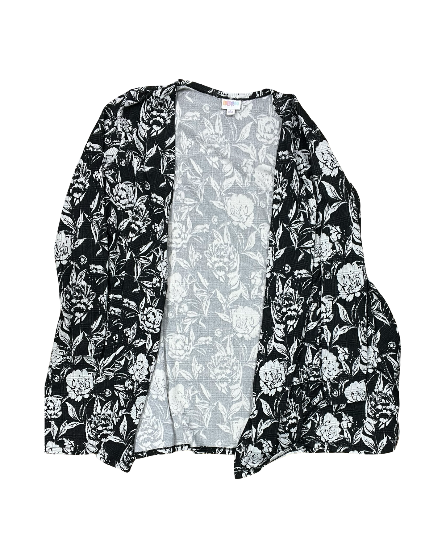 Cardigan By Lularoe In Black & White, Size:L