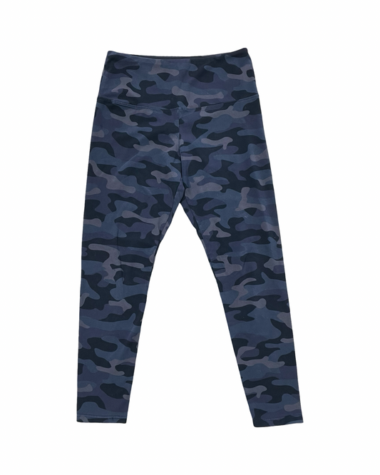 Athletic Leggings By Natural Reflections In Black & Grey, Size:M