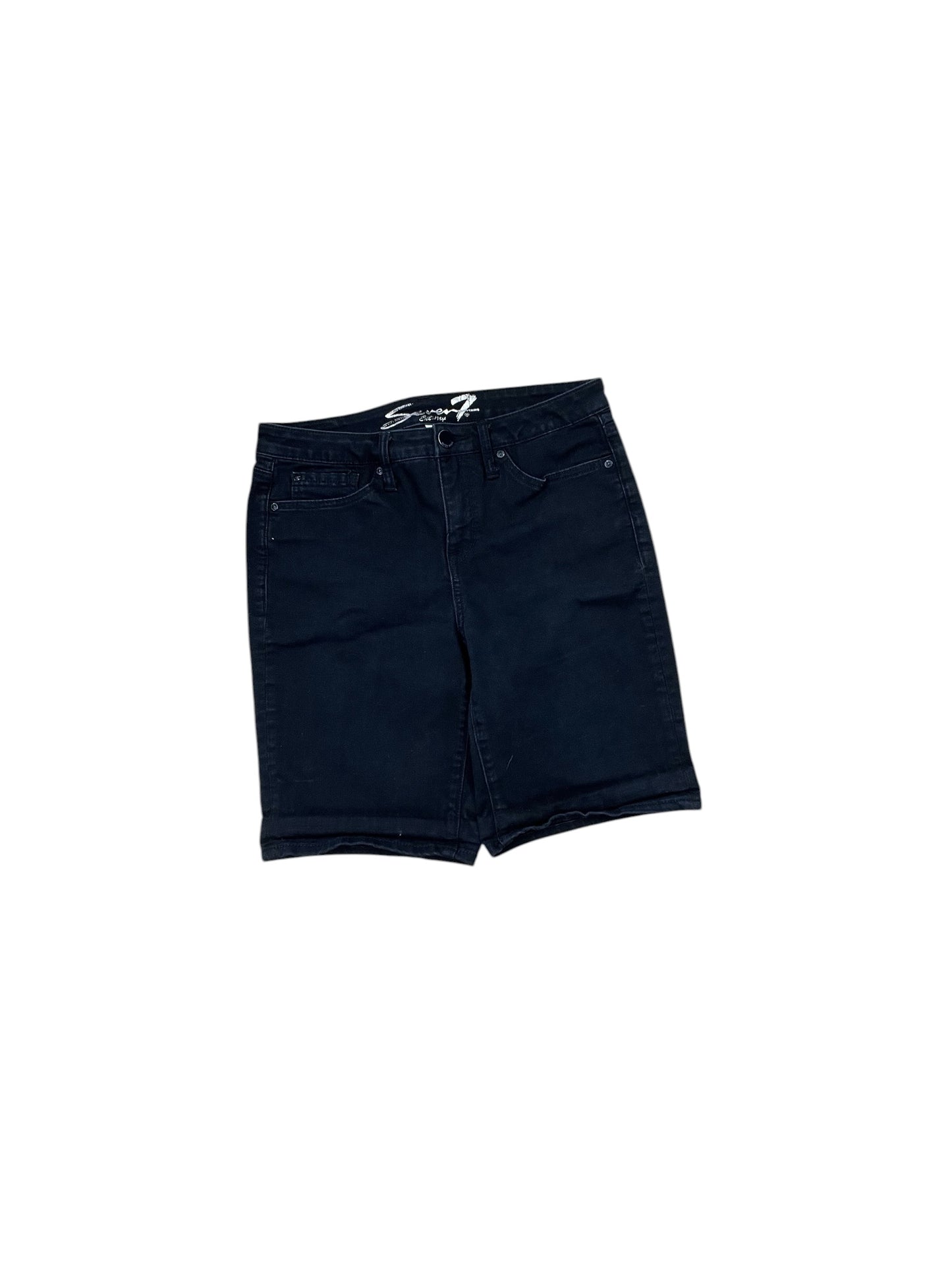 Shorts By Seven 7 In Black Denim, Size:8