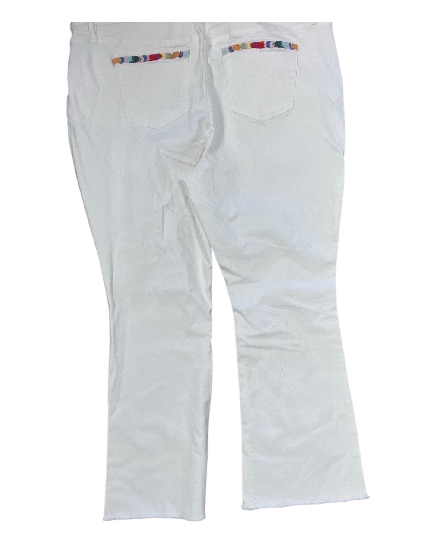 Jeans Wide Leg By Candace Cameron Bure In White, Size:20