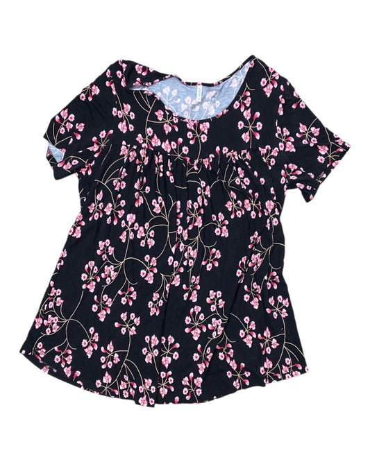 Top Ss By Clothes Mentor In Black & Pink, Size:2X