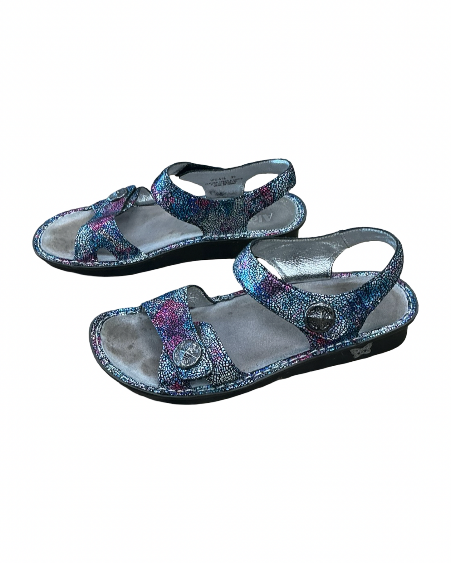 Sandals Heels Block By Alegria In Multi, Size:8.5