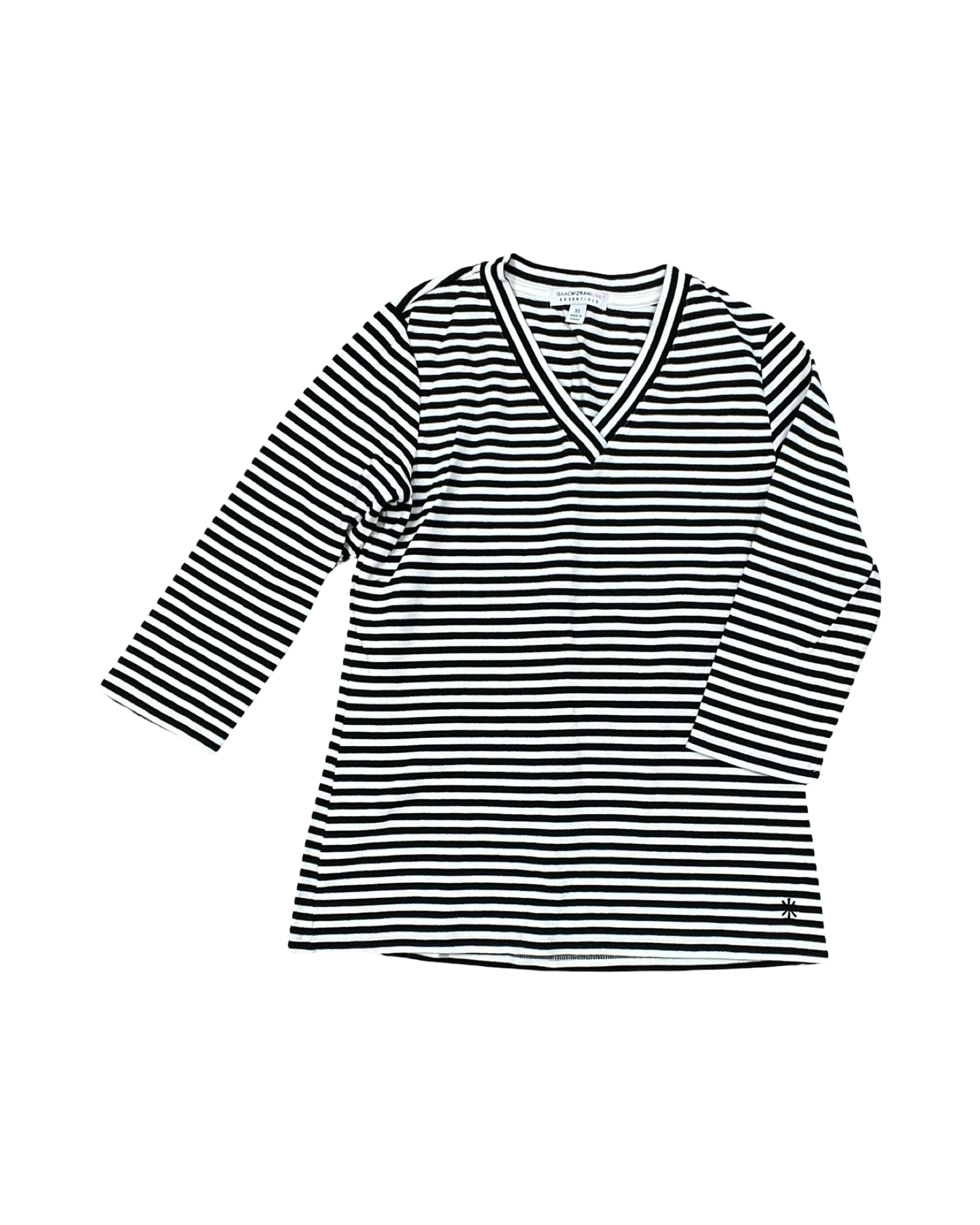 Top Ls By Isaac Mizrahi In Black & White, Size:Xs