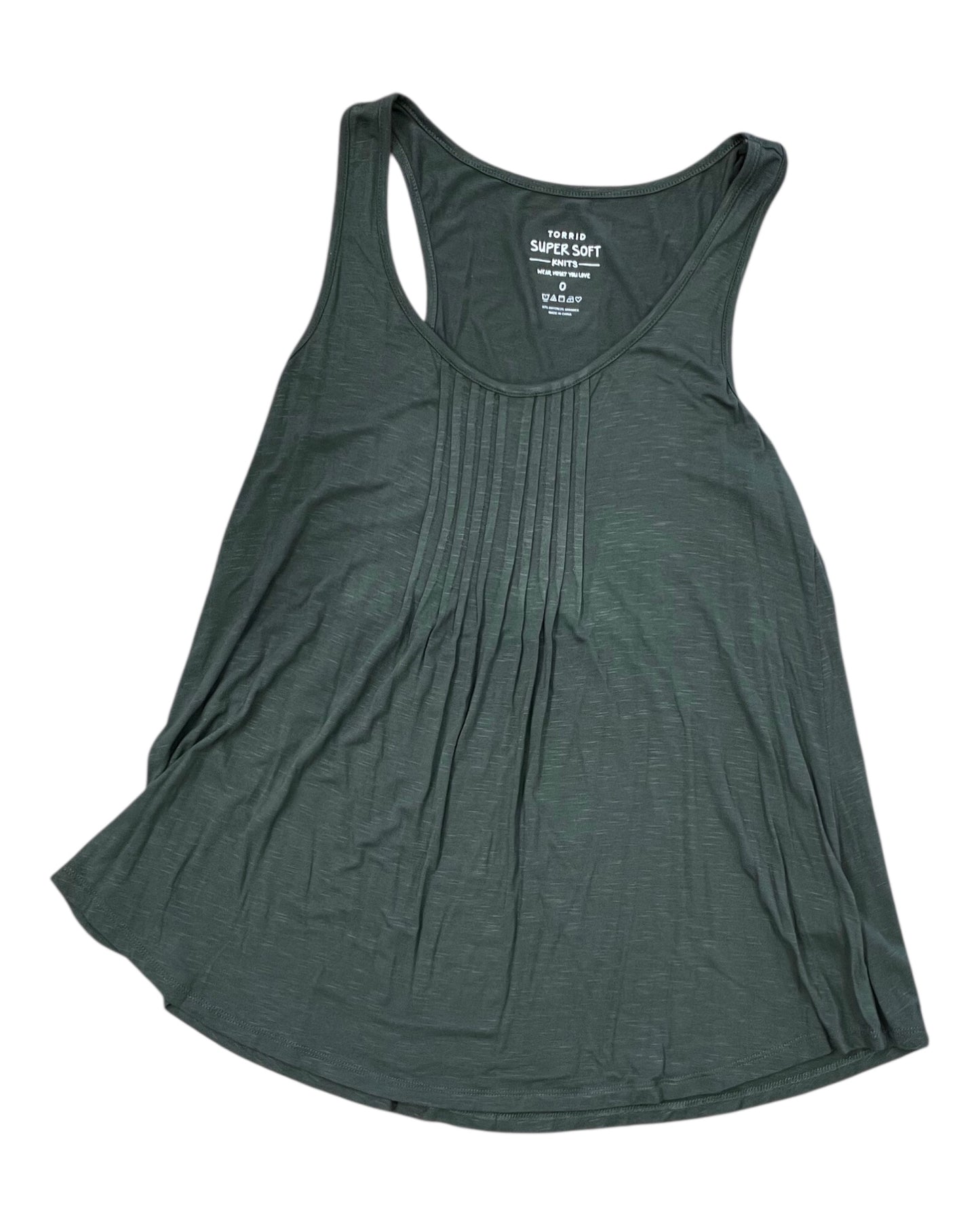 Top Sleeveless By Torrid In Green, Size:L