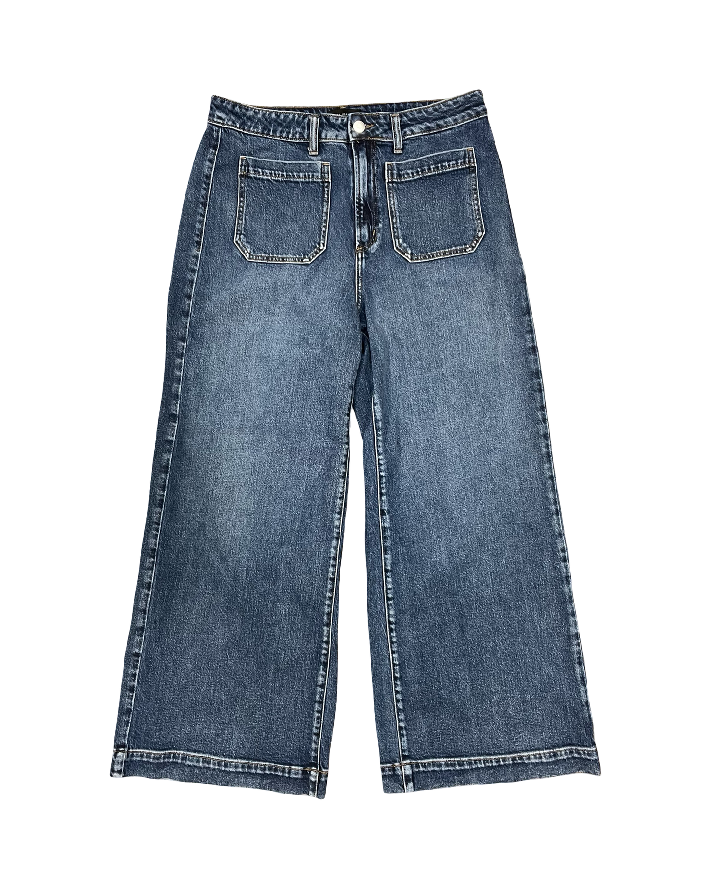 Jeans Wide Leg By Silver In Blue Denim, Size:10