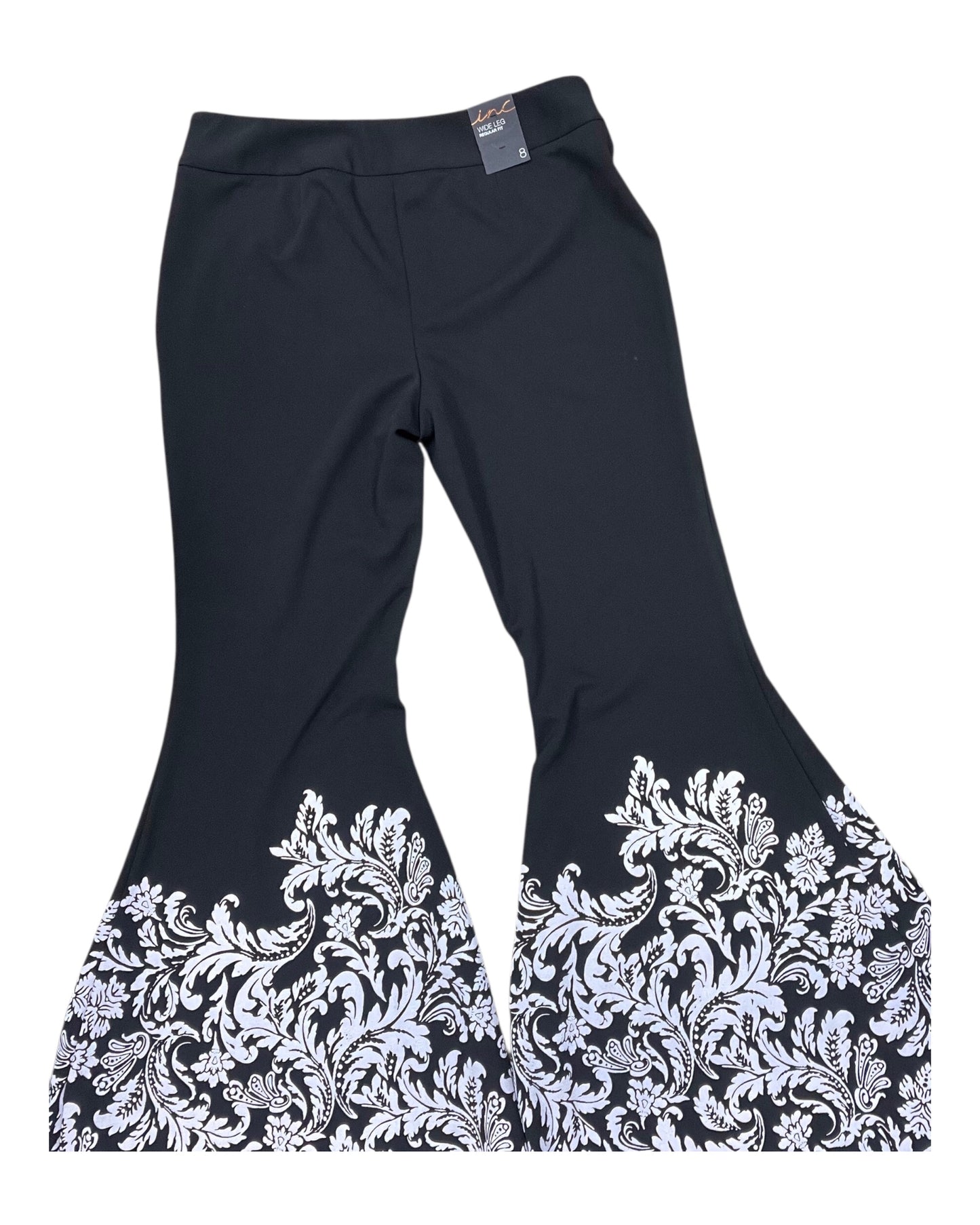 Pants Wide Leg By Inc In Black, Size:8