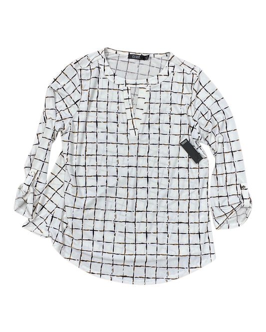 Top 3/4 Sleeve By Cure In White, Size:M