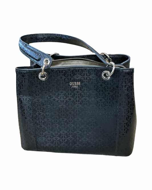 Handbag By Guess In Black, Size:Medium