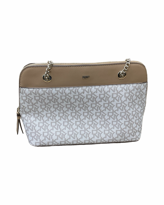Handbag By Dkny In Cream & Tan, Size:Medium