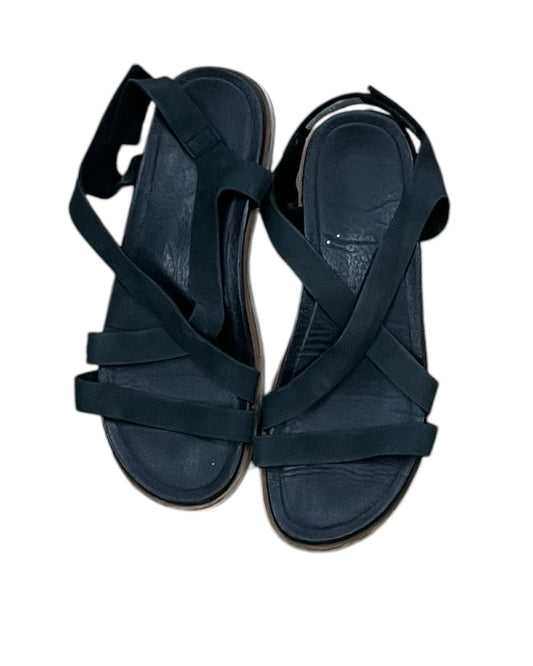 Sandals Heels Platform By Merrell In Black & Tan, Size:9