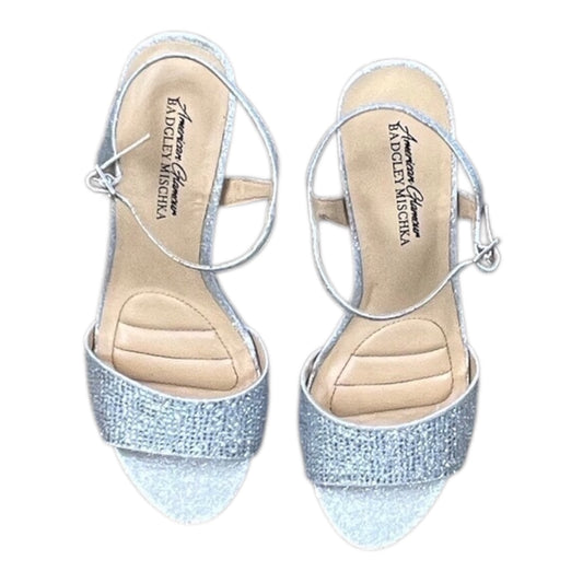 Shoes Heels Stiletto By American Glamour Badgley In Silver, Size:7.5
