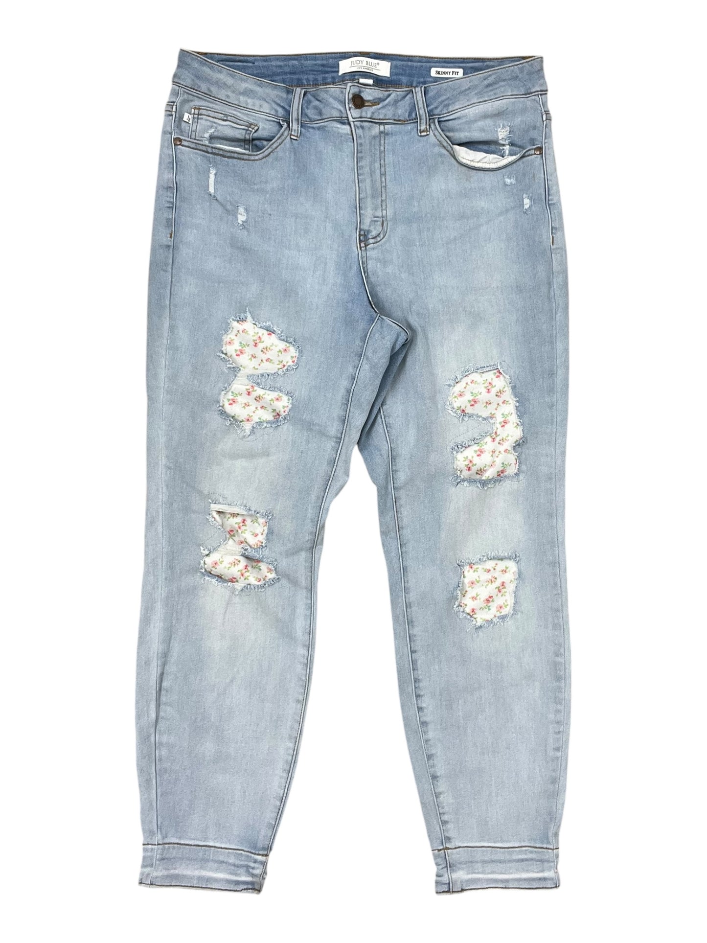 Jeans Skinny By Judy Blue In Blue Denim, Size:14