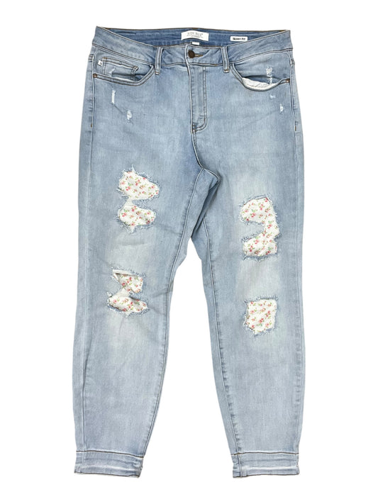 Jeans Skinny By Judy Blue In Blue Denim, Size:14