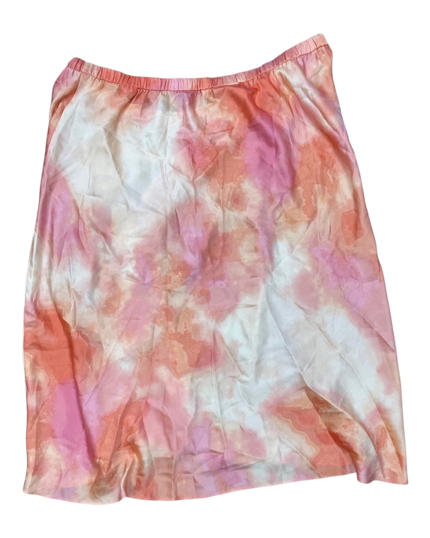 Skirt Midi By Susan Graver In Orange & Yellow, Size:2X