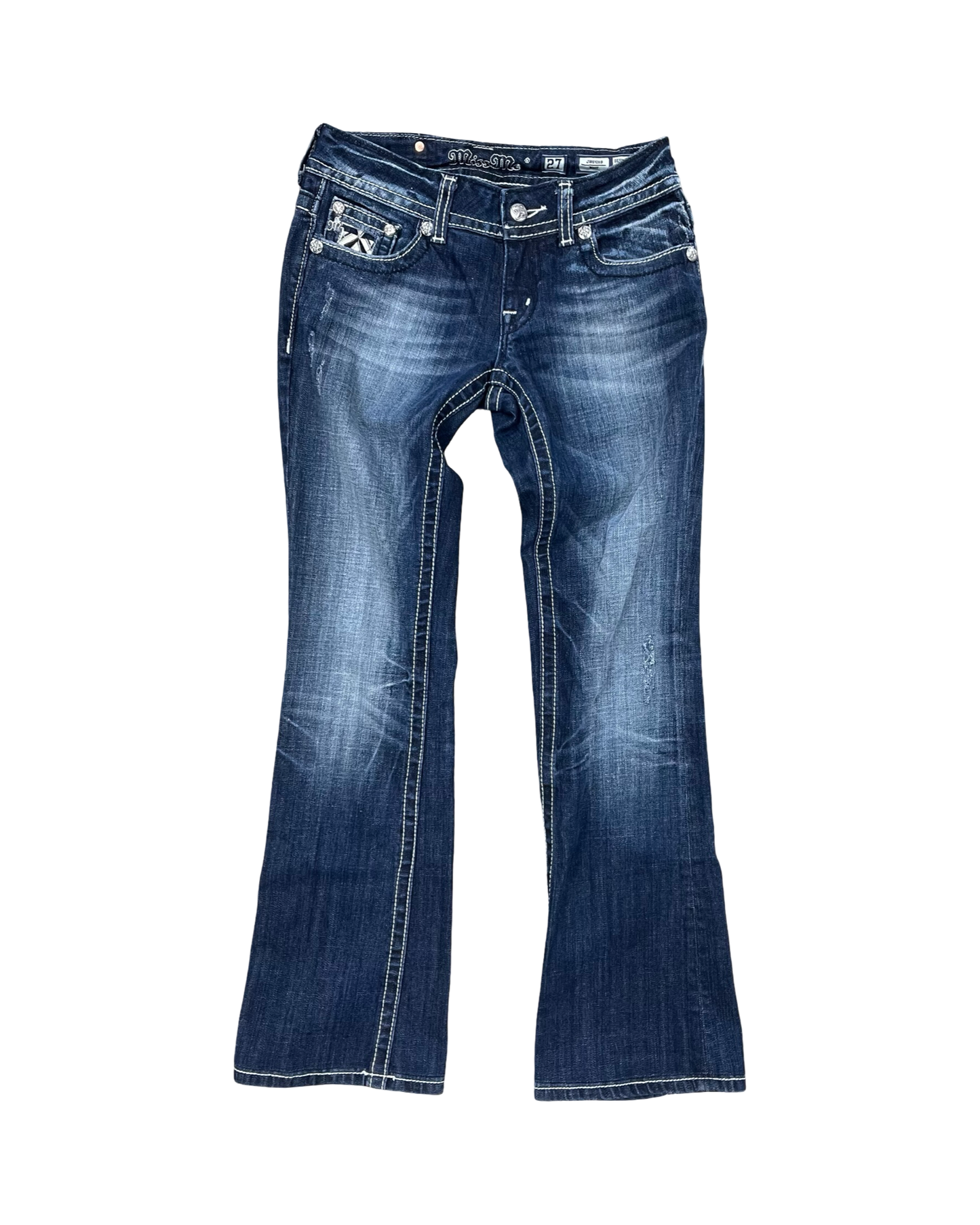 Jeans Boot Cut By Miss Me In Blue Denim, Size:4