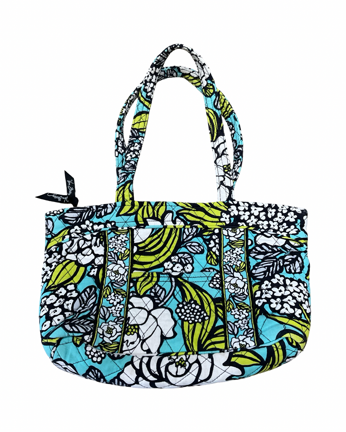 Handbag By Vera Bradley In Green & Yellow, Size:Medium
