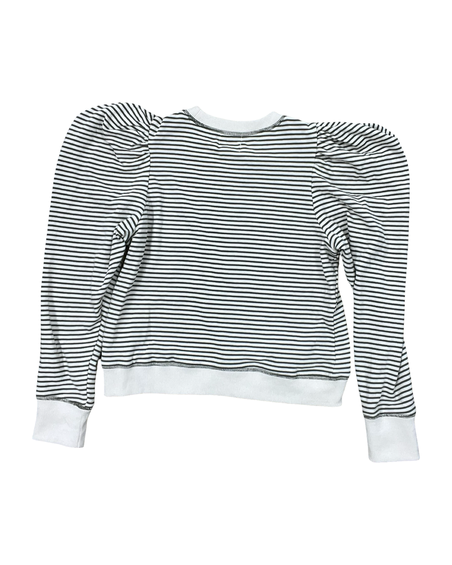 Sweatshirt Collar By By The River In Cream & Green, Size:M