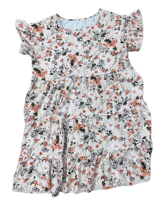 Dress Casual Short By Clothes Mentor In Cream & Orange, Size:Xl