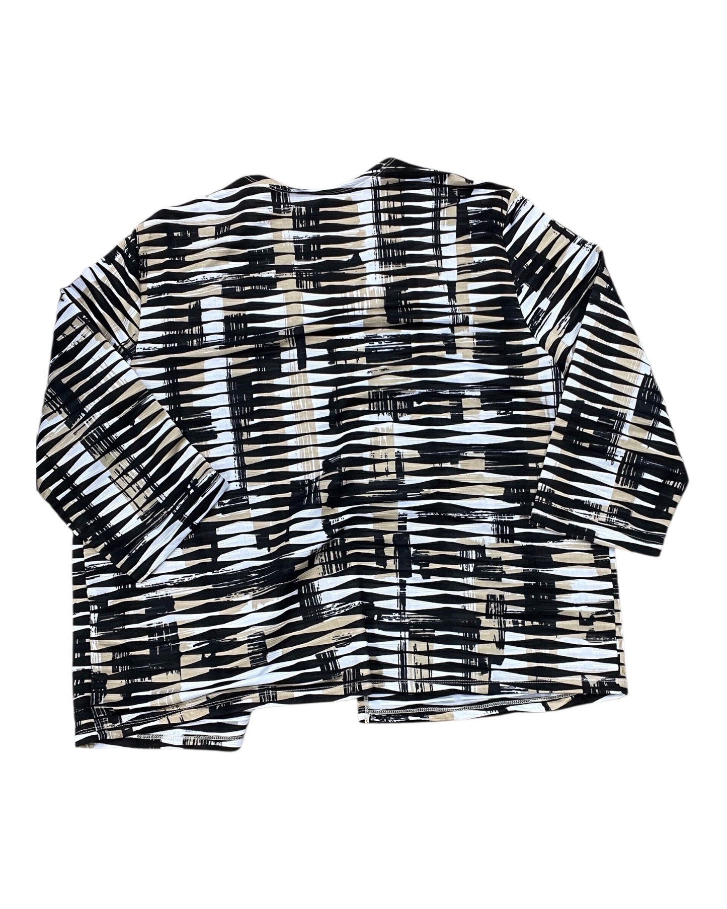 Cardigan By Alfred Dunner In Black & Gold, Size:Xl
