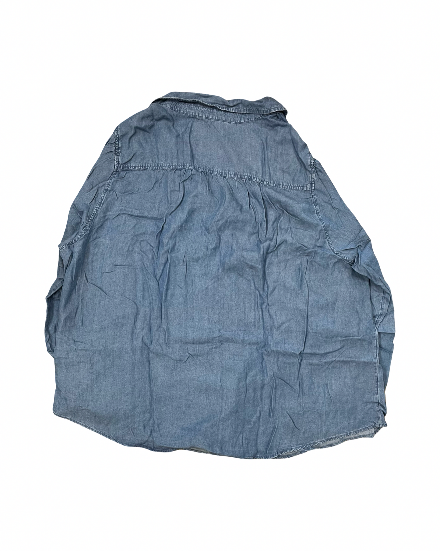 Blouse Ls By Torrid In Blue Denim, Size:3X