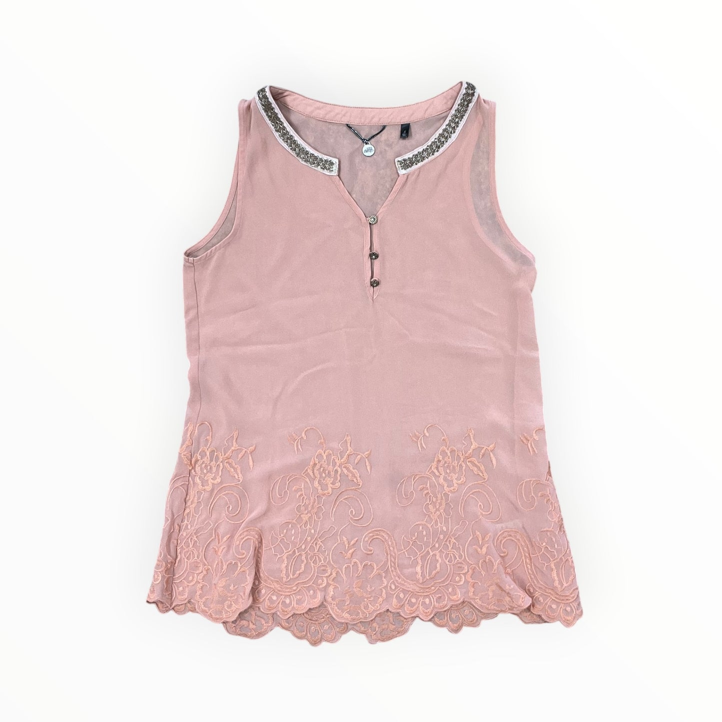 Top Sleeveless By Bke In Peach, Size:S