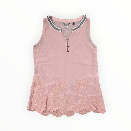 Top Sleeveless By Bke In Peach, Size:S