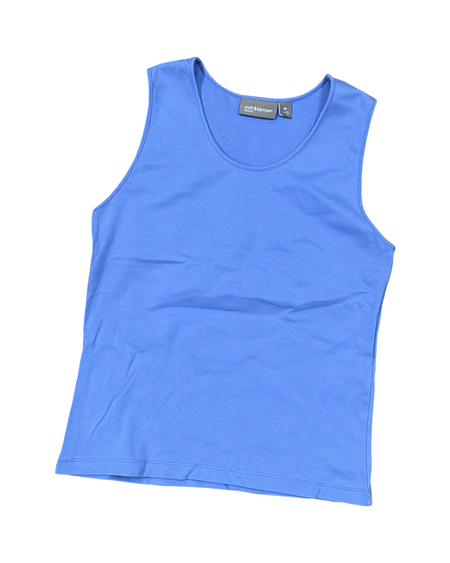 Top Sleeveless Basic By Croft And Barrow In Blue, Size:M