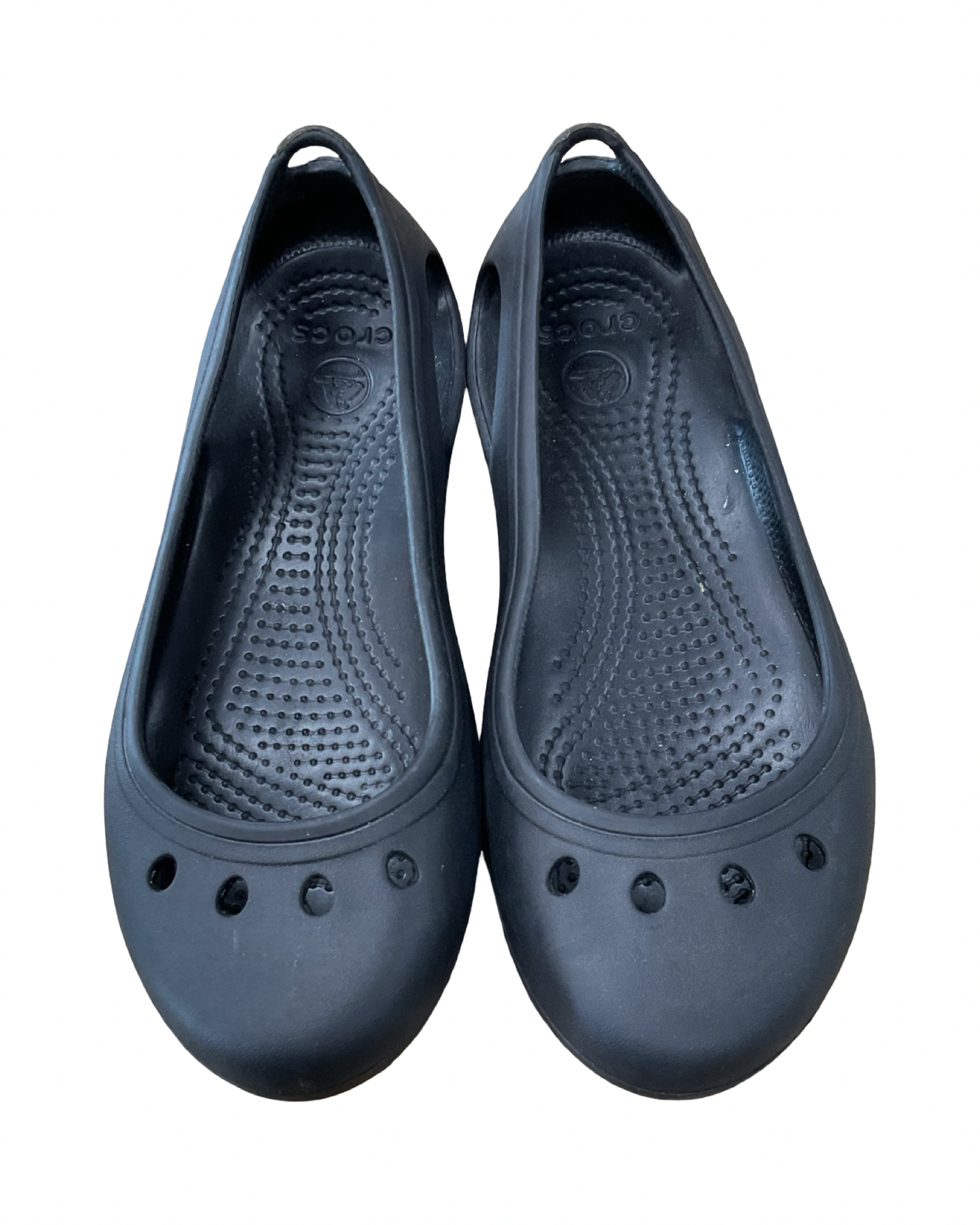 Shoes Flats By Crocs In Black, Size:5