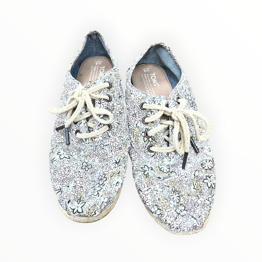 Shoes Flats By Toms In Pink & Yellow, Size:9