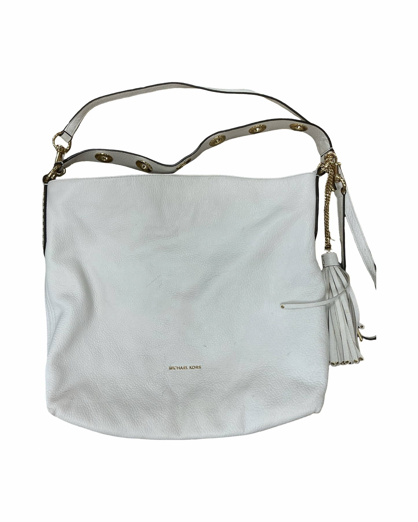 Handbag Designer By Michael Kors In White, Size:Large