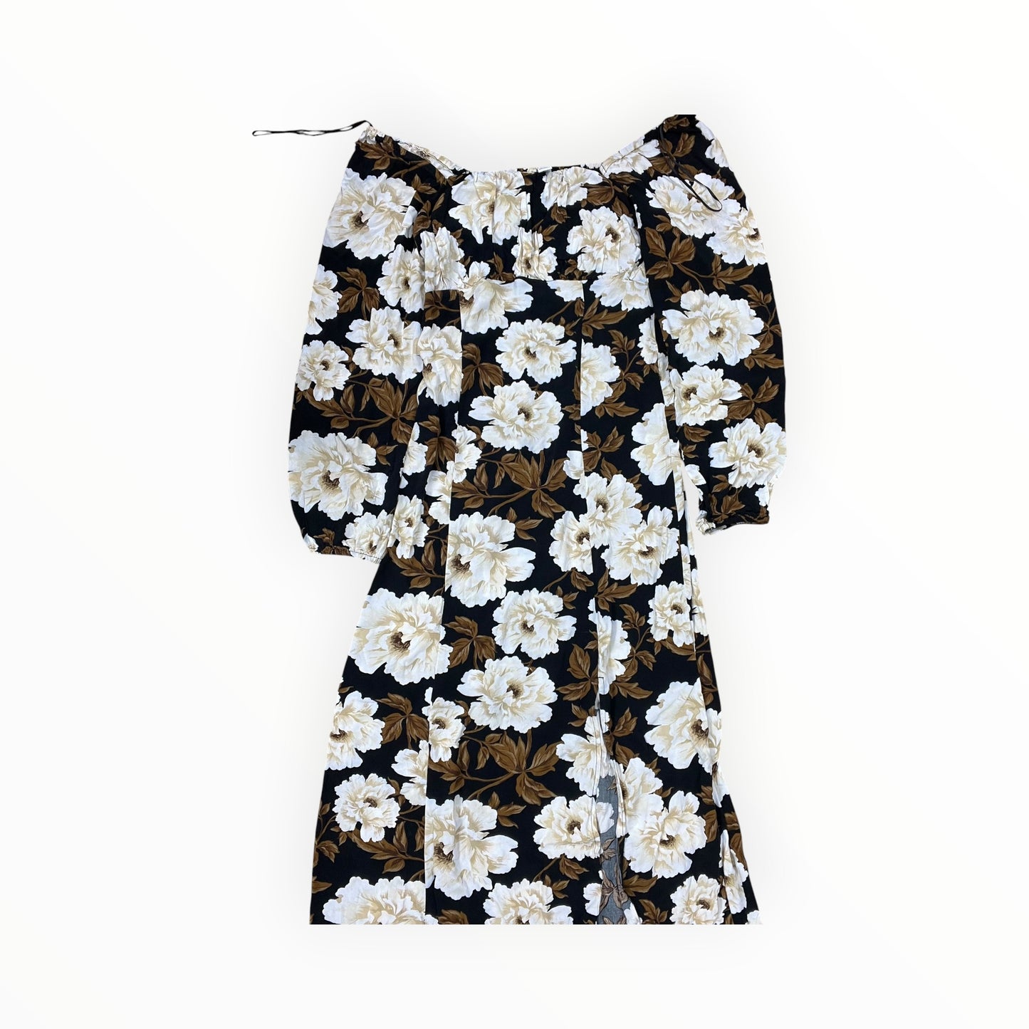 Dress Casual Midi By Old Navy In Brown & Cream, Size:M