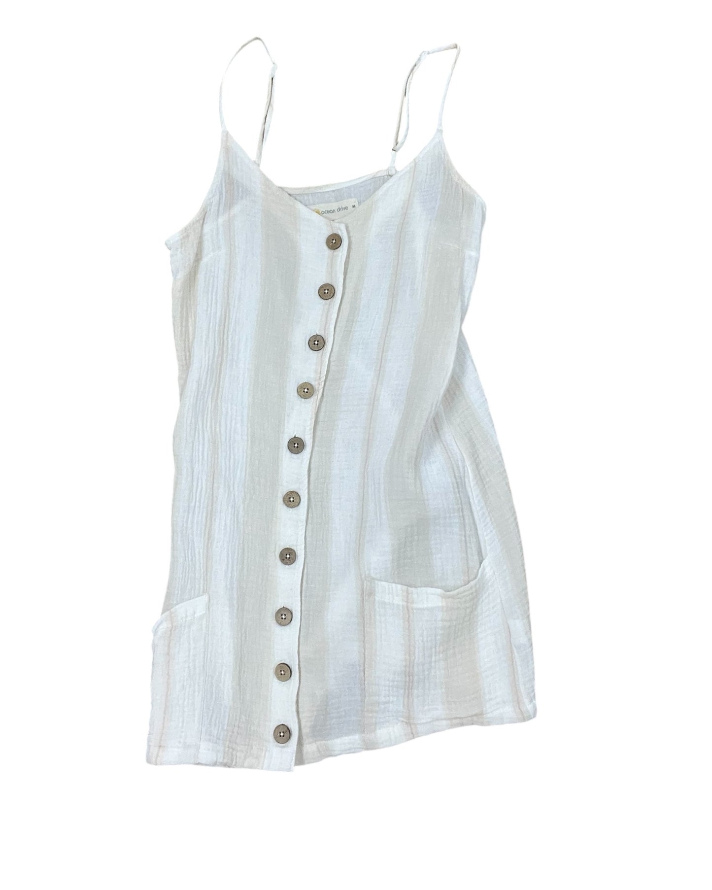 Dress Casual Short By Ocean Drive In Cream, Size:M
