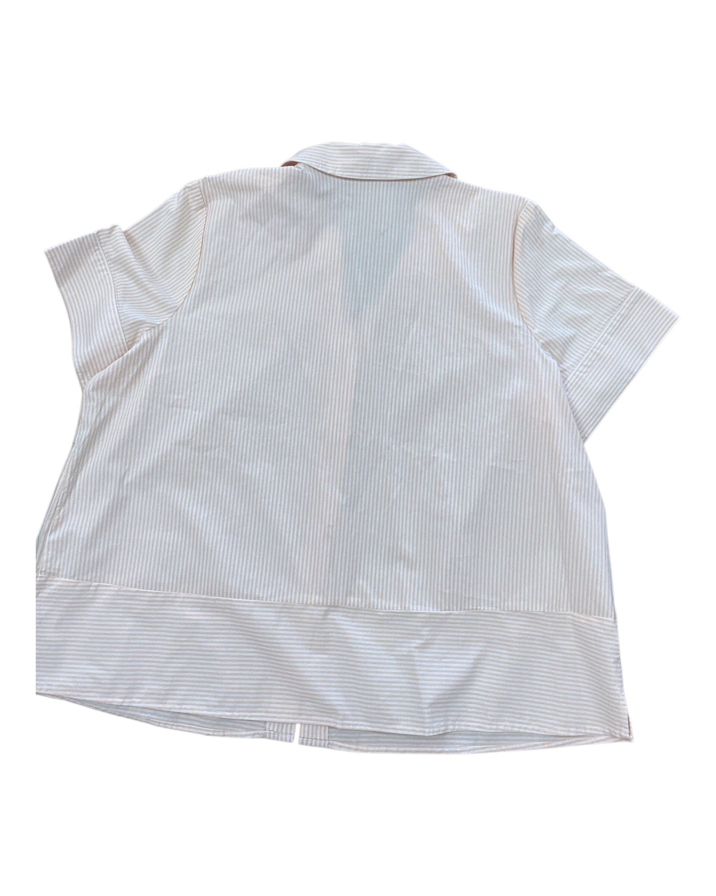Blouse Ss By D&Co. In Peach, Size:Xl